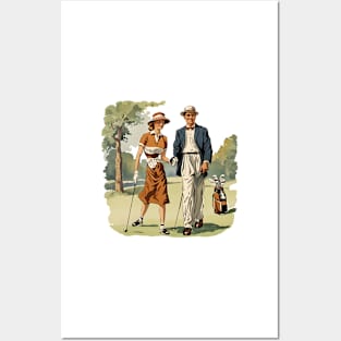Vintage Golfers Posters and Art